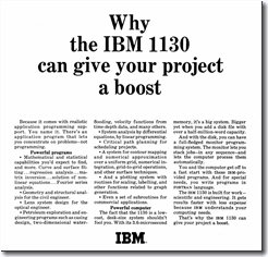 IBM 1130 Advertisement