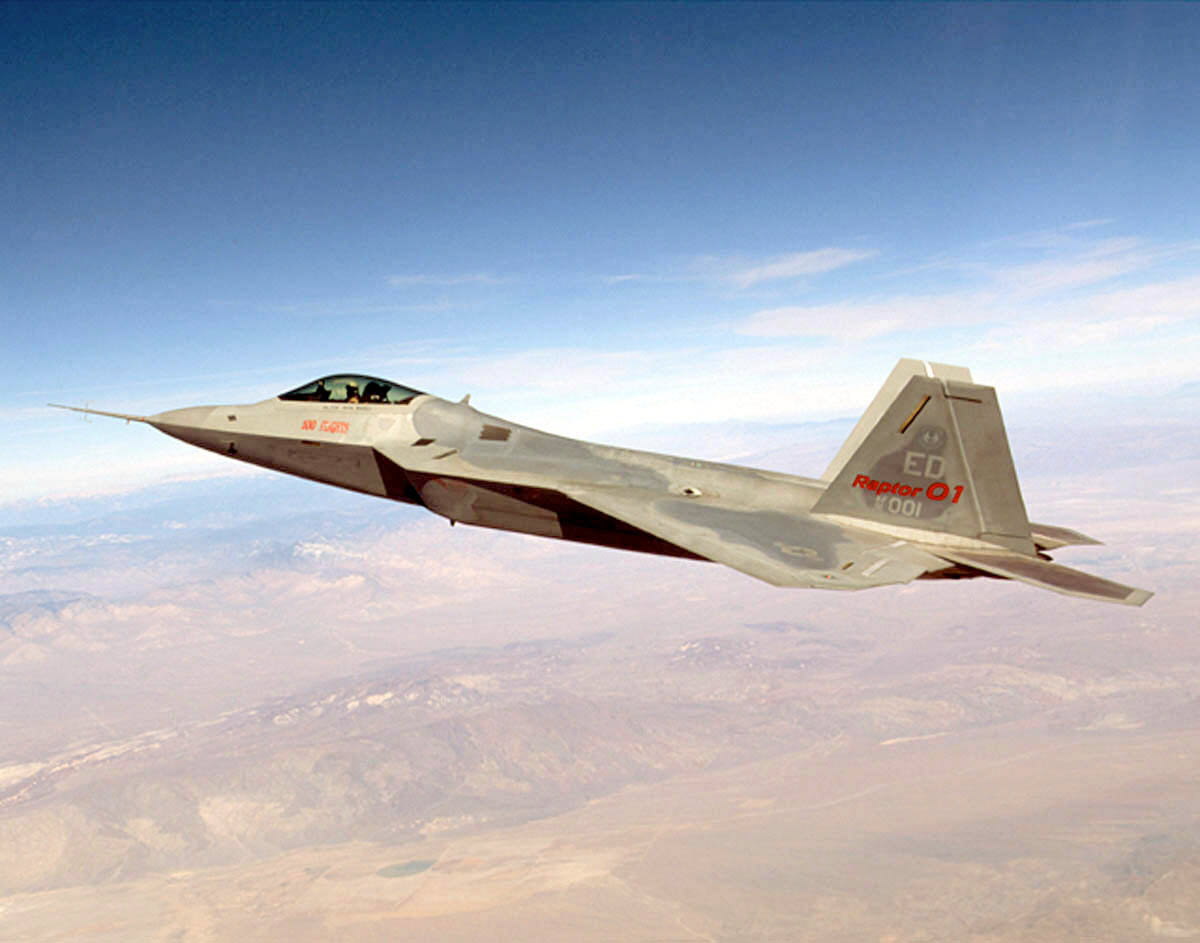 Air Force Silk Poster f-22 Raptor Aircraft Military Fighter Jet 24x36 inch 002 